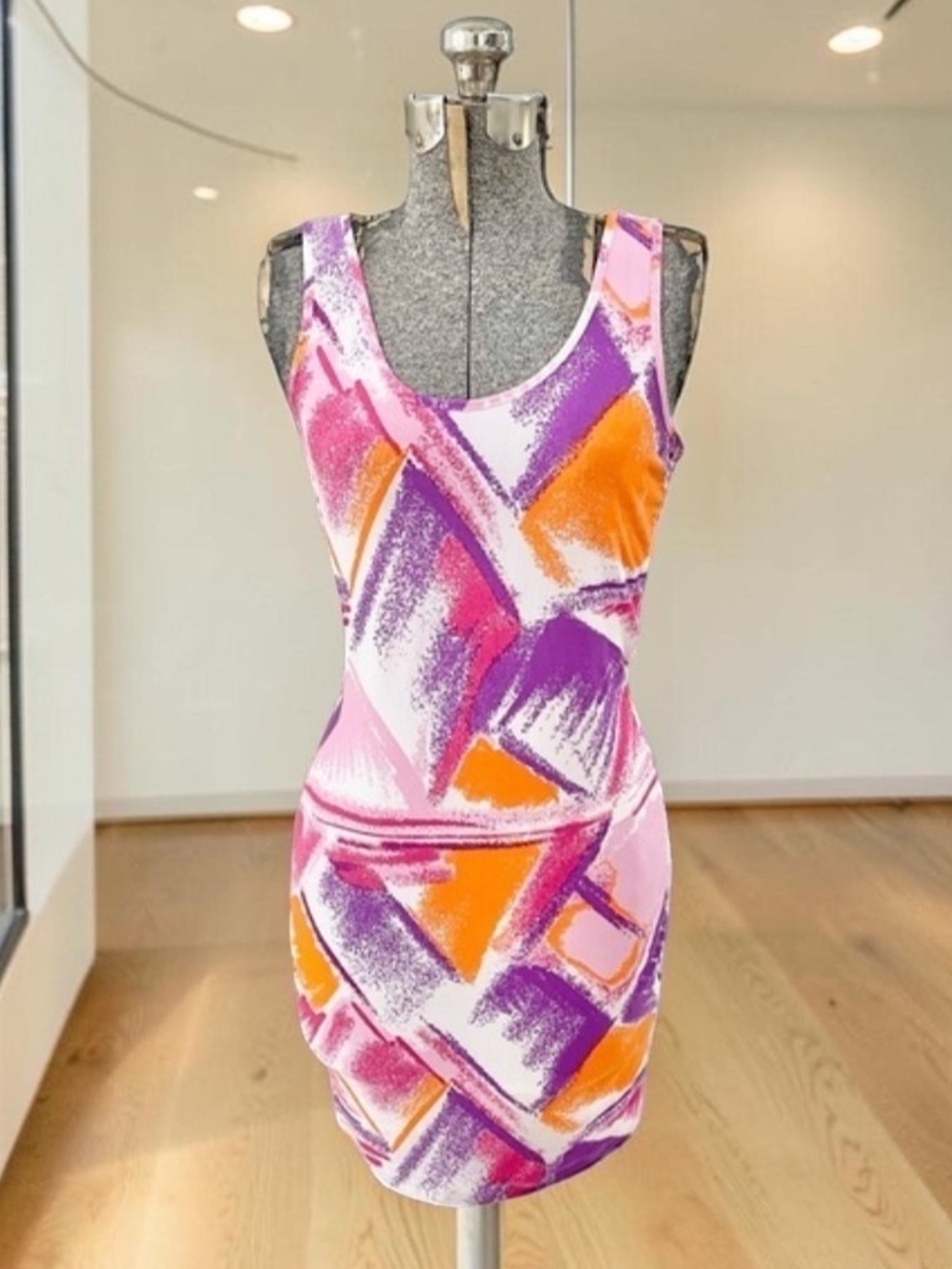 Jolie & Joy Multicolor Abstract Print Summer Mini Dress S